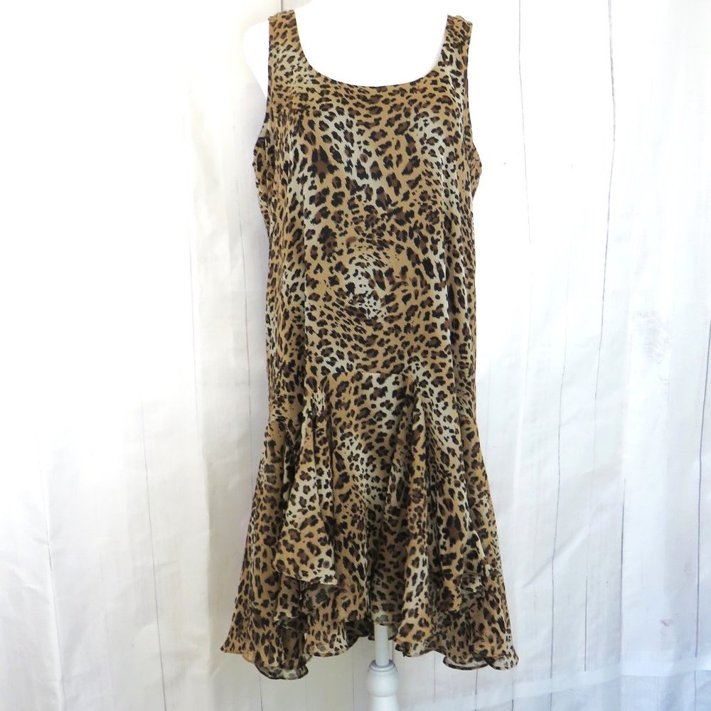 Animal Print Tank Dress - Small or Large?  Please read info in listing......726